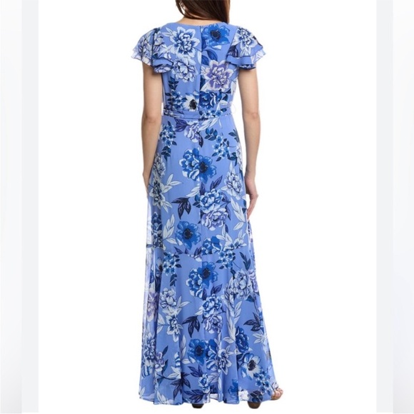 Eliza J Blue Floral Maxi Dress size 8 - Picture 3 of 8